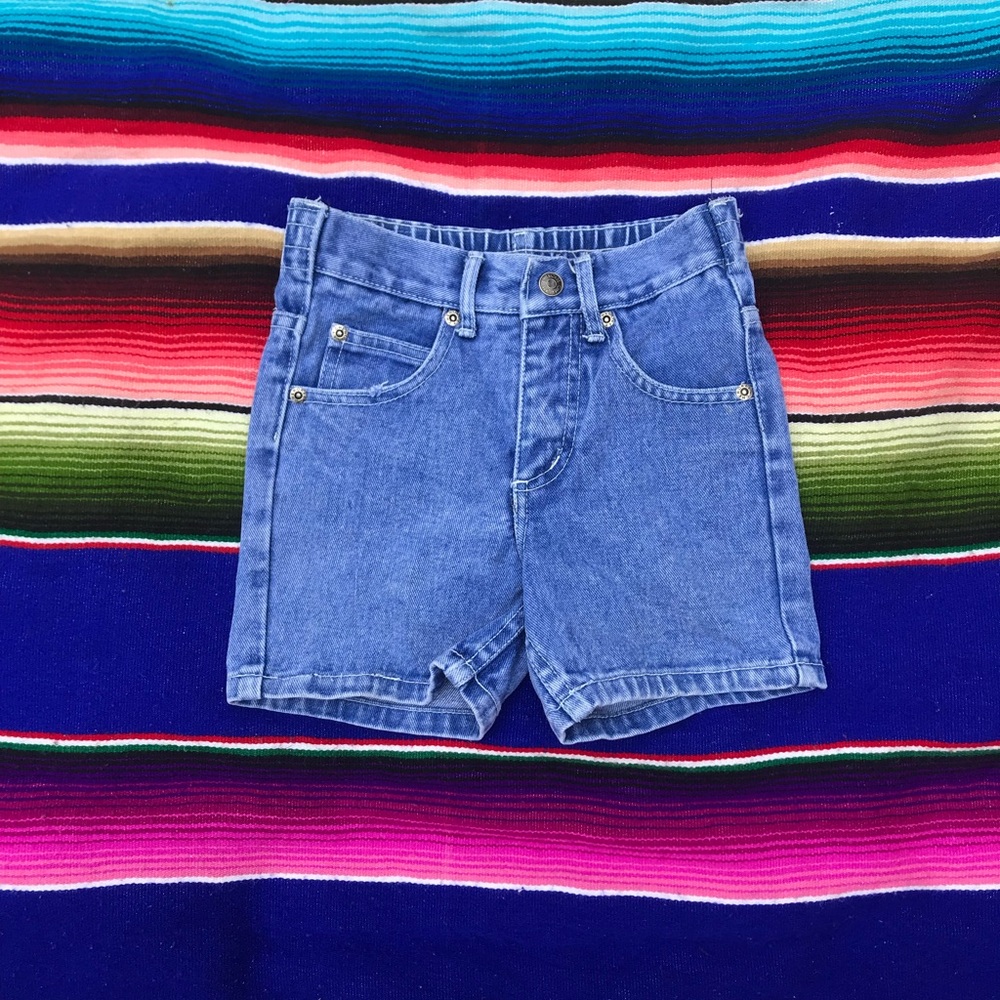 Vintage Kids Denim Jean Shorts - Elastic Waist Kids Denim Shorts - 90's Kids